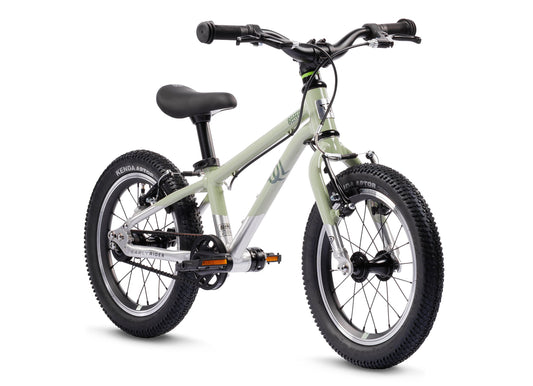 Early Rider Belter 14 Kinderfahrrad Sage Green/Brushed mit Riemenantrieb