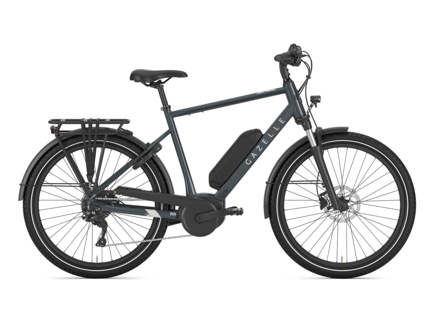 Gazelle Medeo T9 Thunder Grey – Detailansicht Rahmen und Antrieb