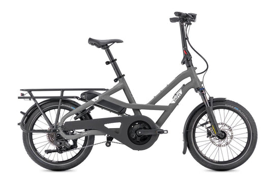 Tern HSD P10e Kompaktrad E-Bike in Satin Black / Umber – Seitenansicht