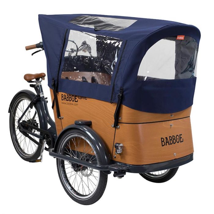 Babboe Curve Lastenrad Regenverdeck - blau