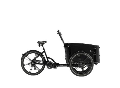 Cargobike DeLight Dog – öffnungsfähige Fronttür, Hund steigt selbstständig ein