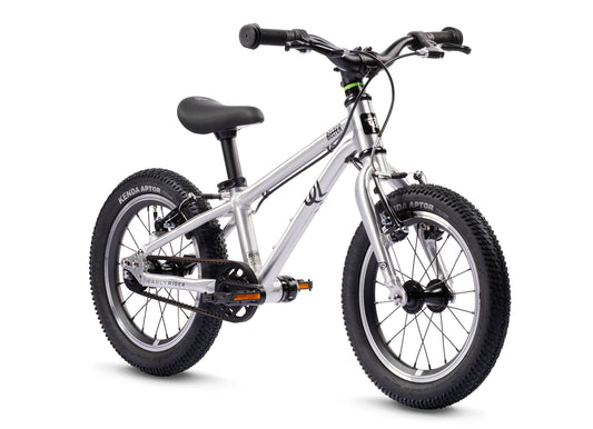 Early Rider Belter 14 Kinderfahrrad Brushed Aluminium mit Riemenantrieb