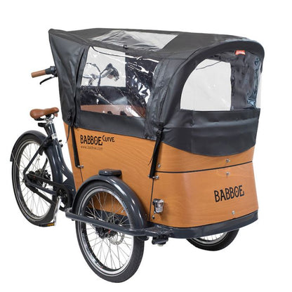 Babboe Curve Lastenrad Regenverdeck - schwarz