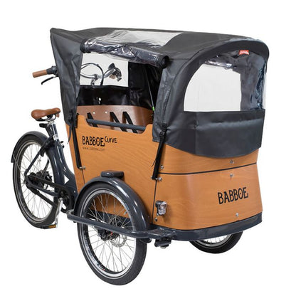 Babboe Curve Lastenrad Regenverdeck - schwarz
