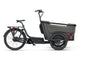 Batavus Fier-3 dreirädriges Lastenrad in smokingblack mit Bosch Cargo Motor, Seitenansicht
