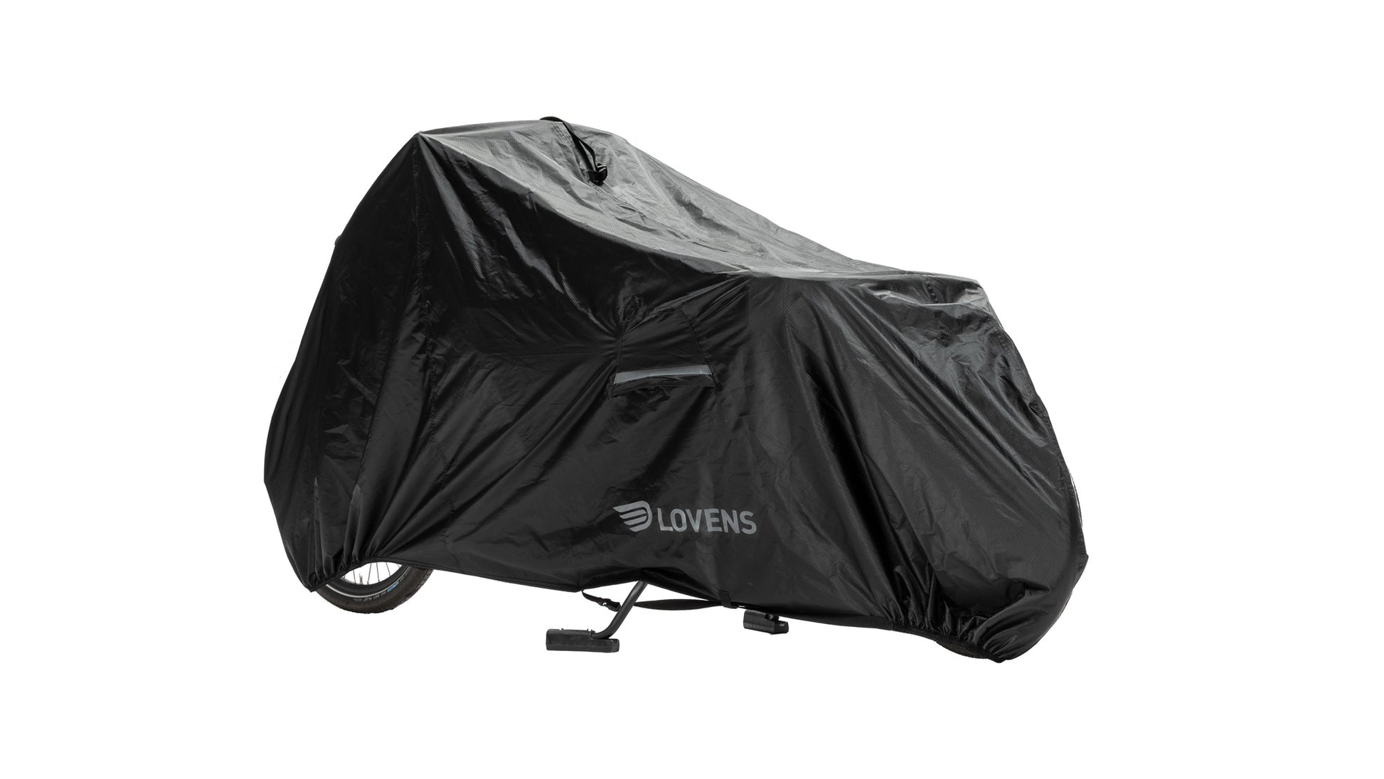 Lovens Explorer Bike Cover Abdeckplane über dem Lastenrad mit Regenverdeck