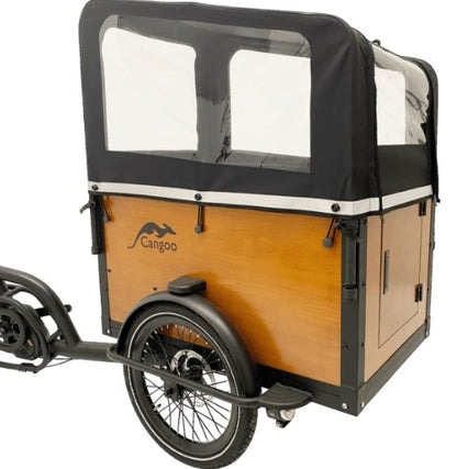Cangoo Noon Lastenrad Premium Regenverdeck - schwarz