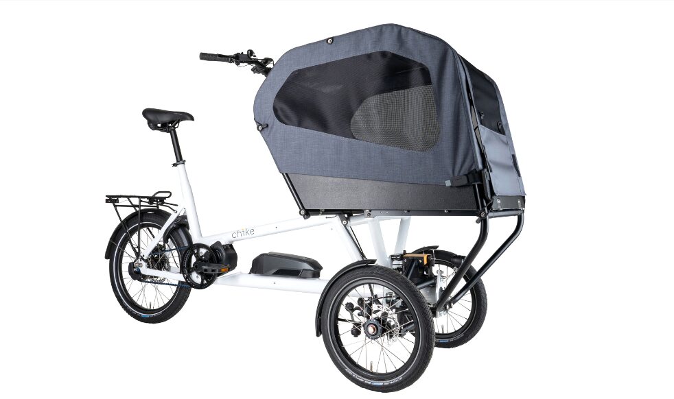 CHIKE e-Dog Elektro-Lastenrad Kristallweiß – Ansicht 2