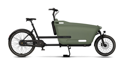 Dolly Joy Lastenrad in Black Matcha, Studioaufnahme