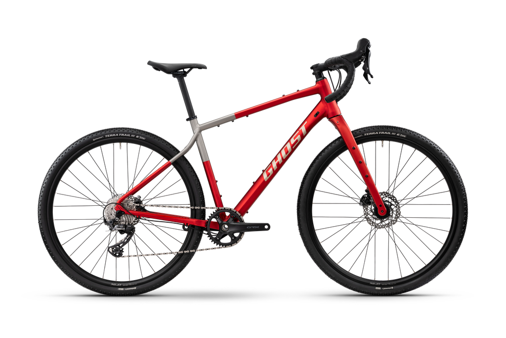 Ghost Asket C2 Gravel Bike 2026 in Deep Crimson Gunmetal Gray matt, Seitenansicht