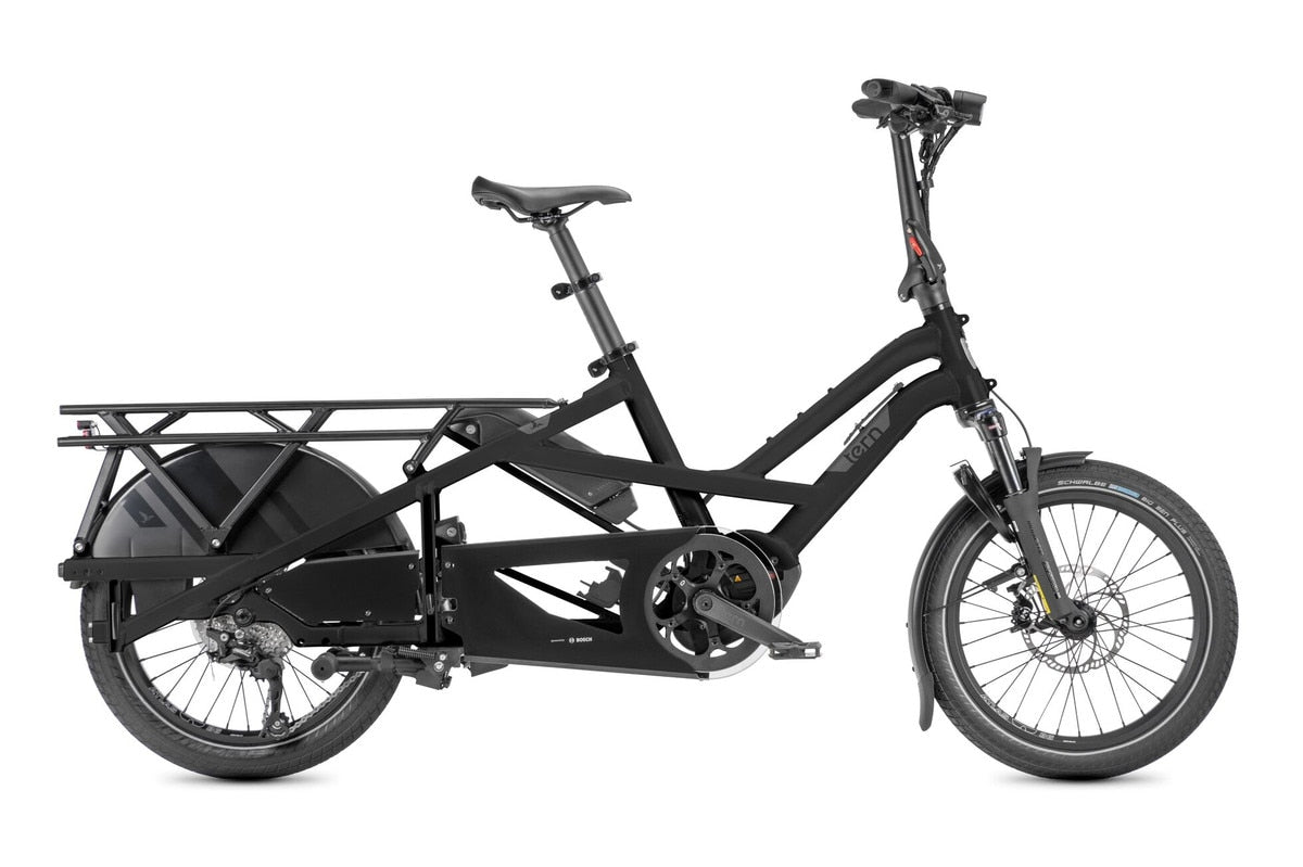 Tern GSD P10 Gen. 3 Longtail E-Lastenrad in Satin Black / Grey – Seitenansicht