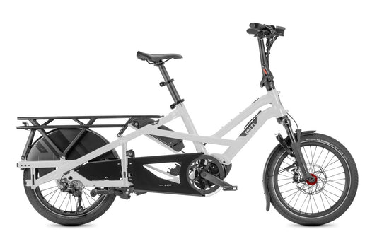 Tern GSD P10 Gen. 3 Longtail E-Lastenrad in Silver / Dark Grey – Seitenansicht