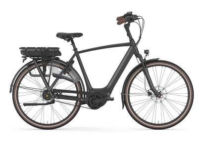 Gazelle Orange C8+ HMB Disc 28 Zoll E-Bike Herrenrad in Schwarz matt – Seitenansicht