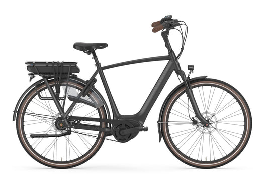 Gazelle Orange C8+ HMB Disc 28 Zoll E-Bike Herrenrad in Schwarz matt – Seitenansicht