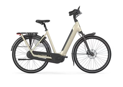 Gazelle Grenoble C5 HMB E-Bike Damen in Caramel Khaki glänzend mit Bosch Performance Line Motor und im Rahmen integriertem Akku