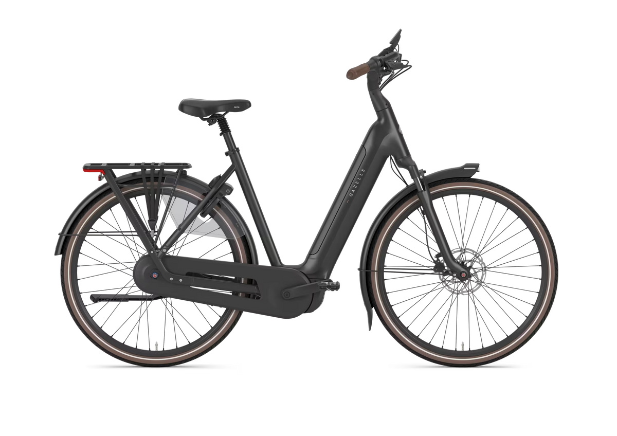 Gazelle Grenoble C5 HMB E-Bike Damen in Black Matt mit Bosch Performance Line Motor, Kettenkasten und MIK HD-Gepäckträger
