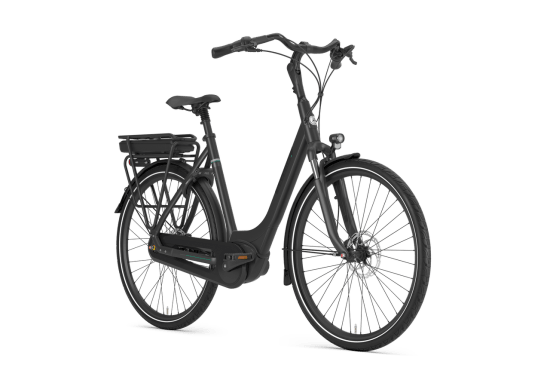Gazelle Paris C8 Low-Step 28 Zoll in Black Matt – Gesamtansicht mit Shimano Nexus 8-Gang