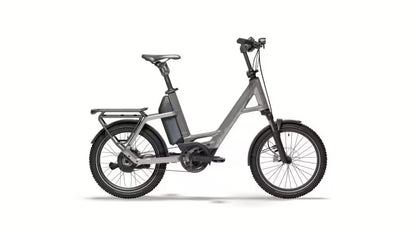 QiO Compact CXNINEx E-Bike in Lead Metal – 20 Zoll E-Bike mit Bosch Performance Line CX