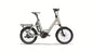 QiO Compact CXNINEx E-Bike in Lunar White Matt – Kompaktrad mit Federgabel und Scheibenbremsen