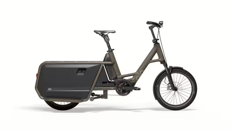 QiO Long CLAx E-Cargorad in Dark Olive Matt – 800 Wh Akku, Bosch Smart System
