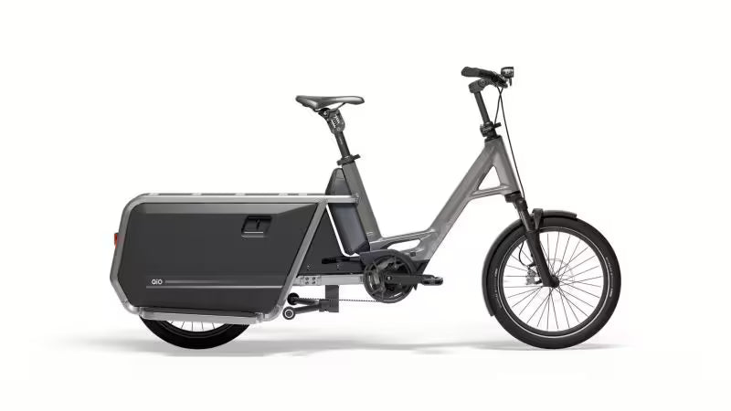 QiO Long CLAx E-Cargorad in Lead Metal – Bosch Cargo Line, 800 Wh, Gates Riemenantrieb