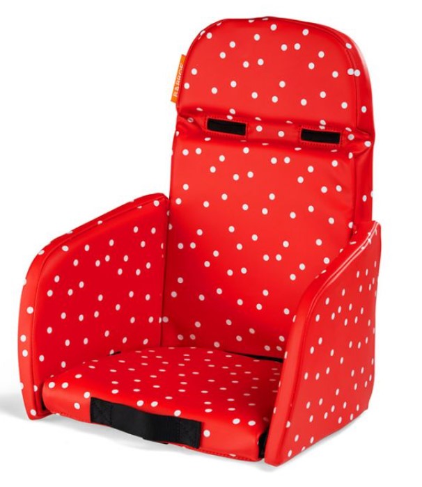 Babboe Kindersitz Luxus hohe Rückenlehne Ruby Dots
