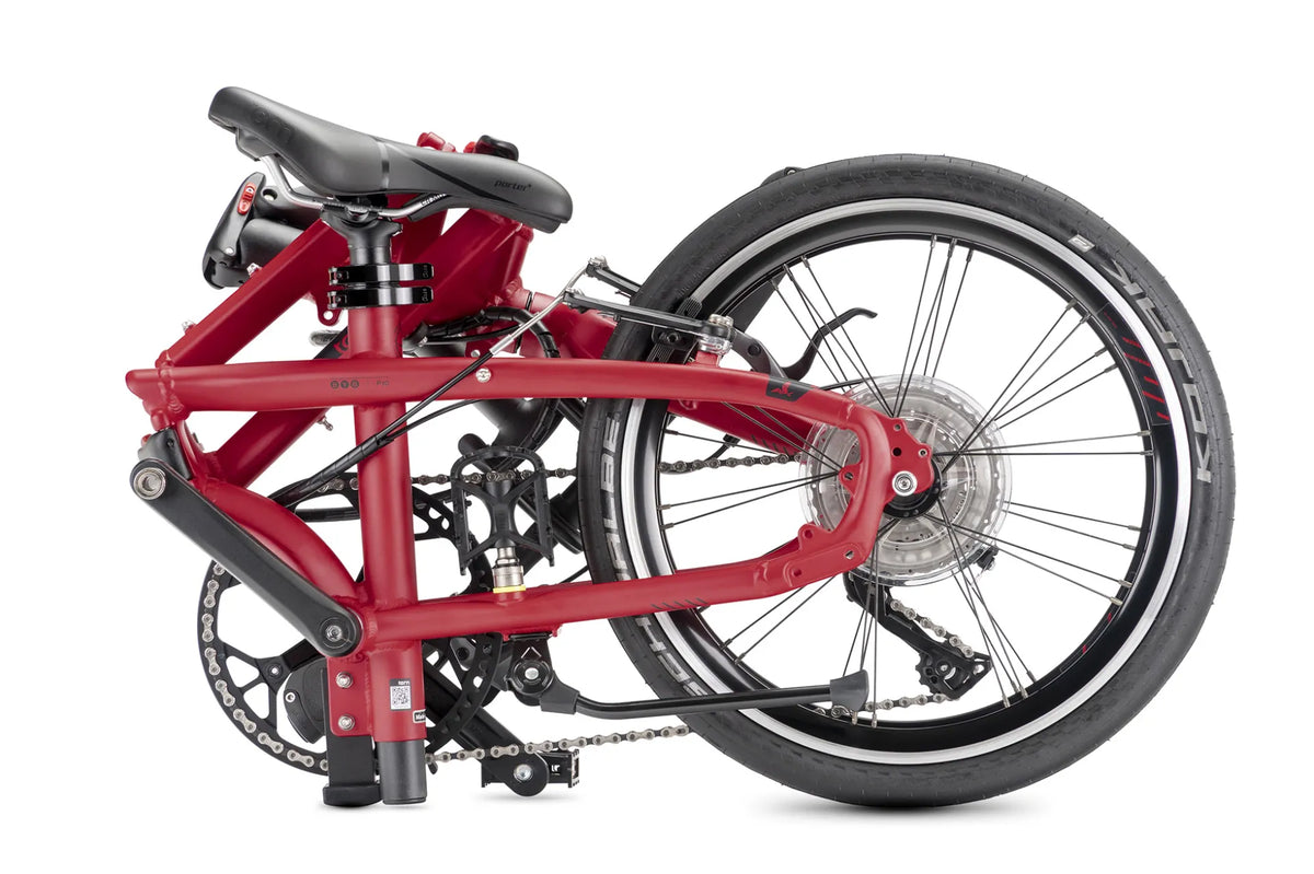 Tern BYB P10 Faltrad in Satin Red / Black – gefaltet