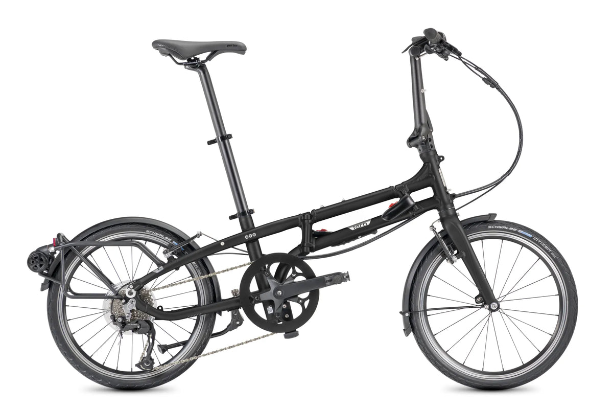 Tern BYB P8 Faltrad in Satin Black / Silver – Seitenansicht