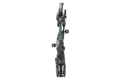 Tern HSD P00 Kompaktrad E-Bike in Satin Spruce / Silver – senkrecht geparkt
