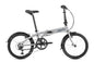 Tern Link B7 Faltrad in Satin Platinum / Blue – Seitenansicht