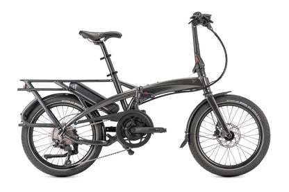 Tern Vektron P10 E-Faltrad in Cosmic Black / Steel Grey – Seitenansicht