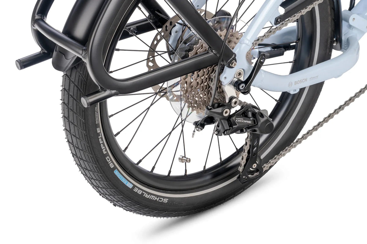 Tern Vektron P10 – Hinterradnabe mit Shimano-Deore-Kassette