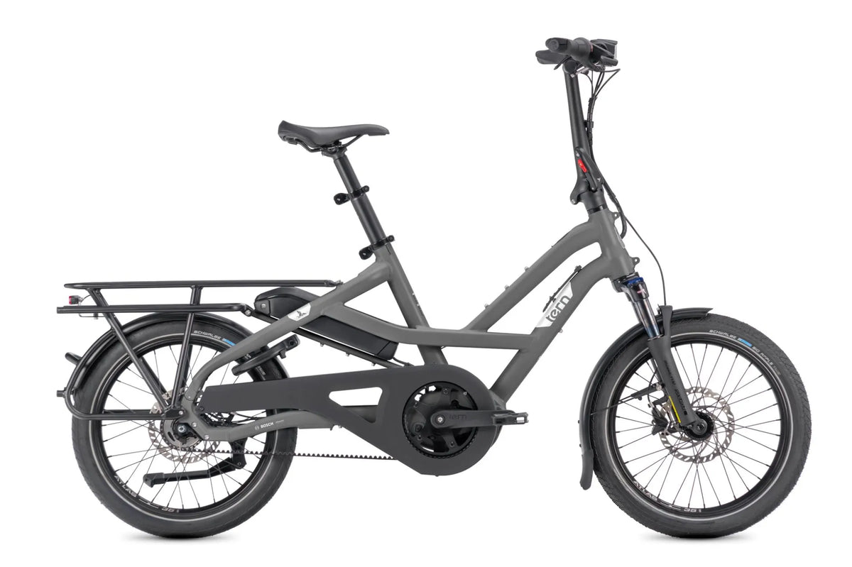 Tern HSD P5i Gen. 3 Kompaktrad E-Bike in Satin Basalt / Silver – Seitenansicht