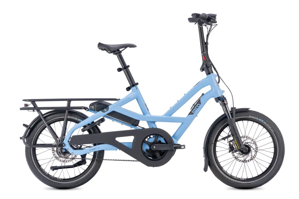 Tern HSD P5i Gen. 3 Kompaktrad E-Bike in Satin Sky Mist / Dark Grey – Seitenansicht