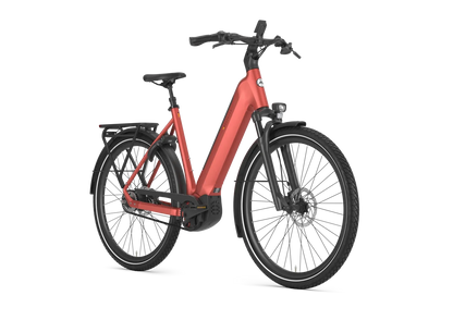 Gazelle Ultimate C5+ Metallic Orange – Detailansicht Gates Riemen und Bosch Antrieb