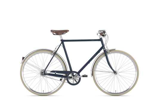 Gazelle Van Stael Fahrrad in Navy Blue – Vintage Retro Look Seitenansicht