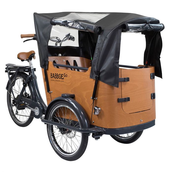 Babboe Go Lastenrad Regenverdeck - schwarz