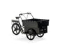 Cargobike Classic Kindergarten E-Lastenrad Dreirad schwarz – Gesamtansicht mit Sechs-Kinder-Box