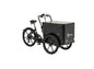Cargobike DeLight Box Dreirad-Lastenrad schwarz – Gesamtansicht mit abschließbarer Ladebox