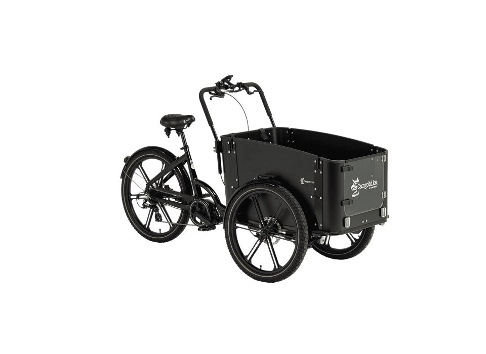 Cargobike DeLight Dog Dreirad-Lastenrad schwarz – Gesamtansicht