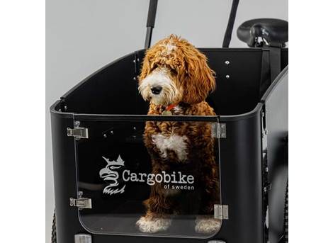 Cargobike DeLight Dog – Dreirad-Lastenrad seitlich mit Maßen