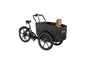 Cargobike Delight Nova Dog Dreirad-Lastenrad schwarz – Gesamtansicht