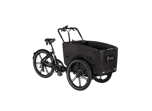 Cargobike Delight Nova Dreirad-Lastenrad schwarz – Gesamtansicht