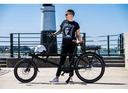 Cargobike Delivery E-Lastenrad Zweirad schwarz – Detailansicht des Rahmens