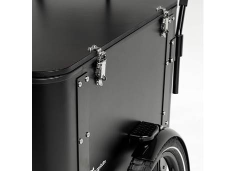Cargobike Flex Box – Verschlüsse und Scharniere der Transportbox im Detail