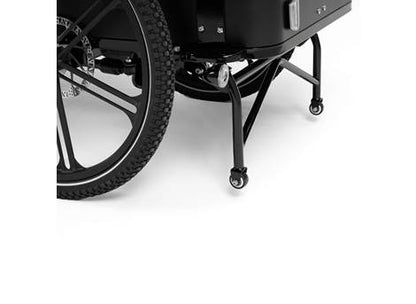 Cargobike Flex Kindergarten – Detailansicht Stützfüße an der Box