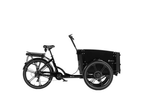 Cargobike Flex – Transportbox mit Kindersitzen und 3-Punkt-Gurten