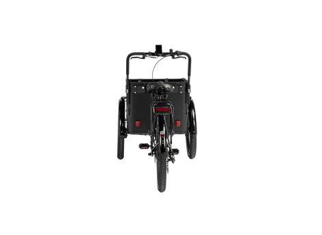 Cargobike Flex – Dreirad-Lastenrad seitlich mit Maßen