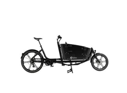 Cargobike Long Lite Long-John-Lastenrad schwarz – Seitenansicht