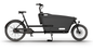 Dolly Joy Lastenrad in Black Graphite, Seitenansicht
